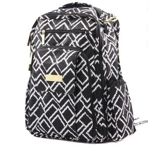 JUJUBE Be Right Back Diaper Bag Backpack - My Empress Black & White